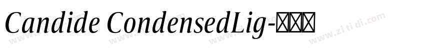 Candide CondensedLig字体转换
